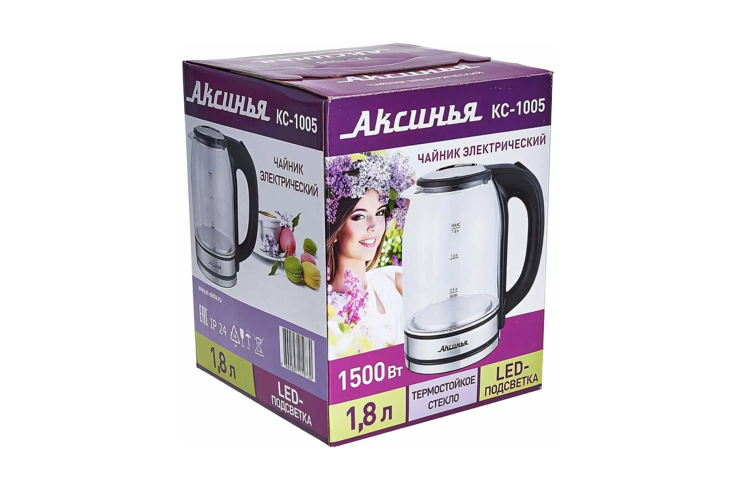 Чайник электрический АКСИНЬЯ КС-1005 черный