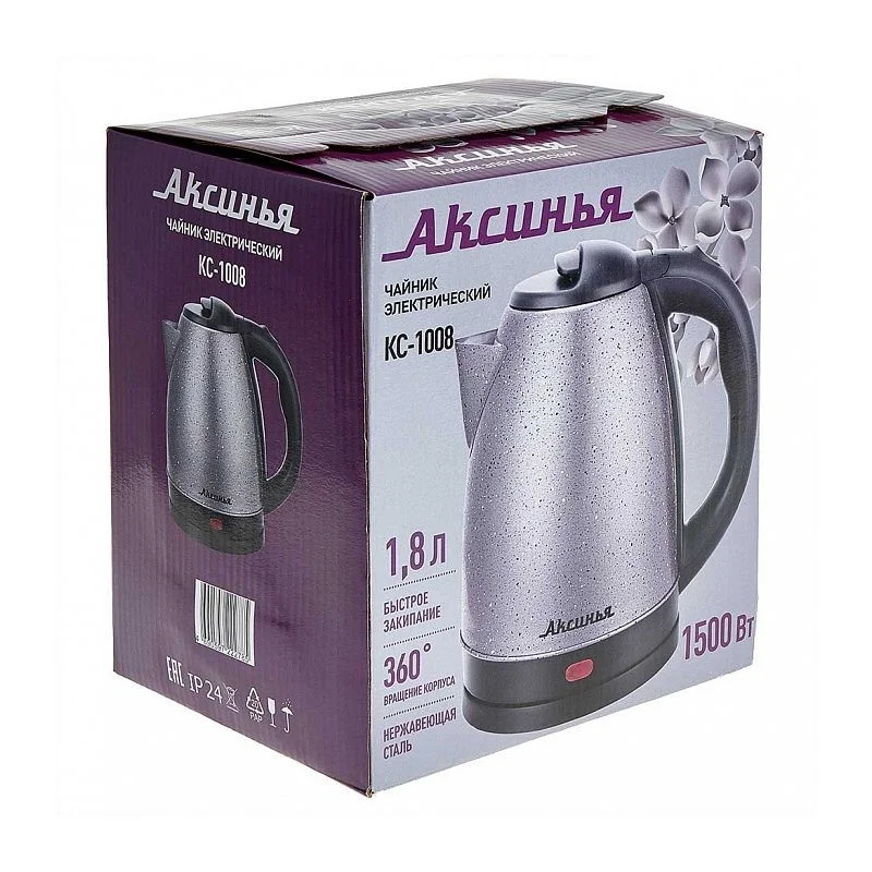 Чайник электрический АКСИНЬЯ КС-1008 серый