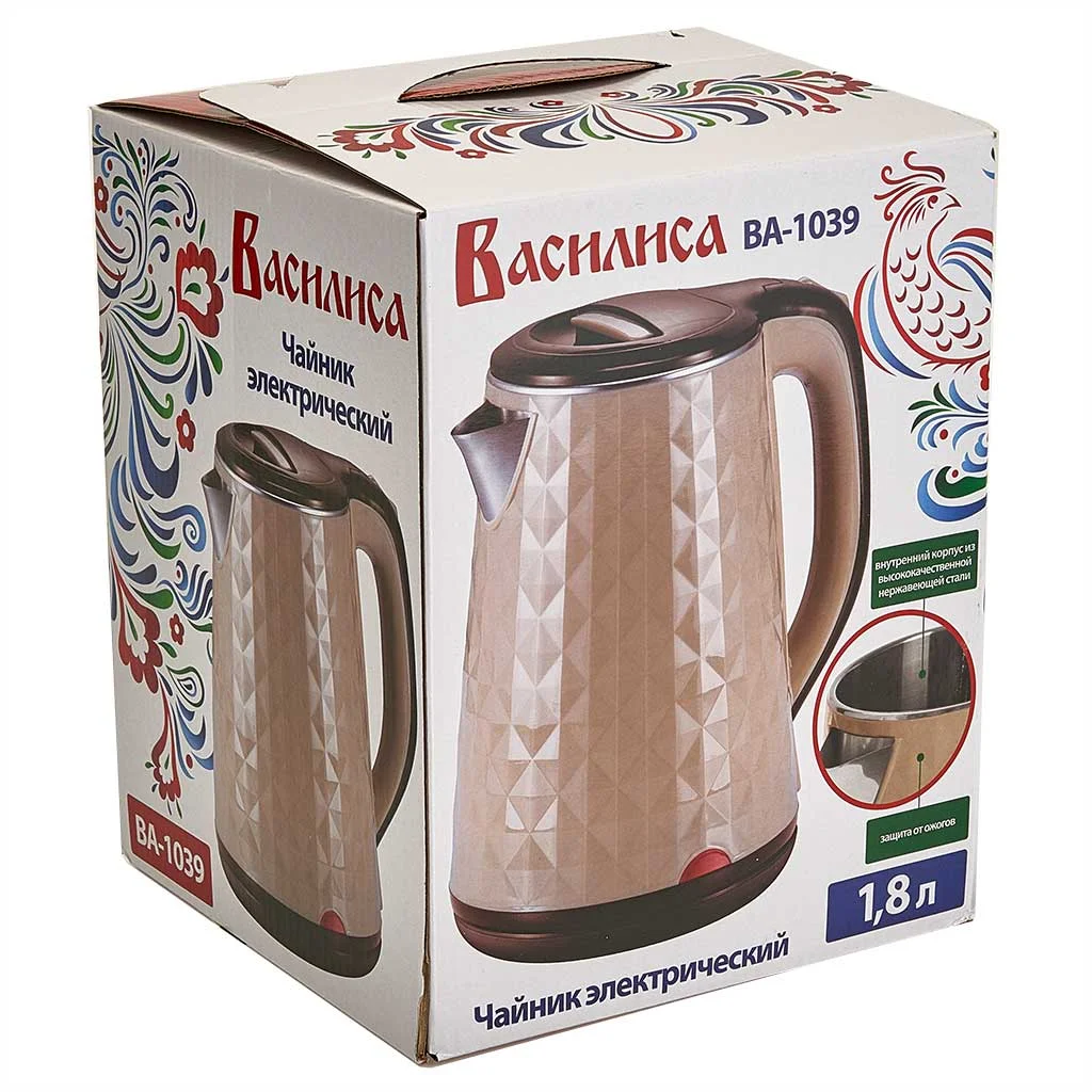 Чайник электрический ВАСИЛИСА ВА-1039 бежевый