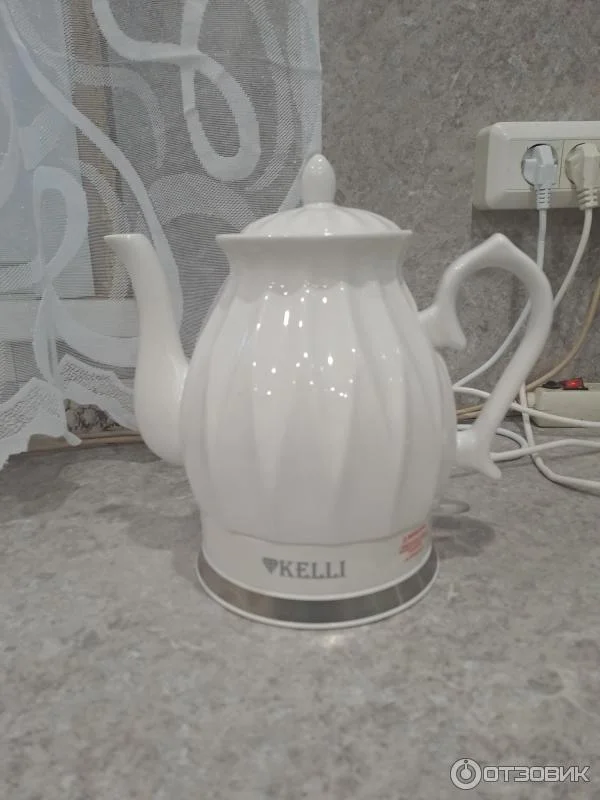 Чайник электрический керамический KELLI KL-1341 бирюзовый