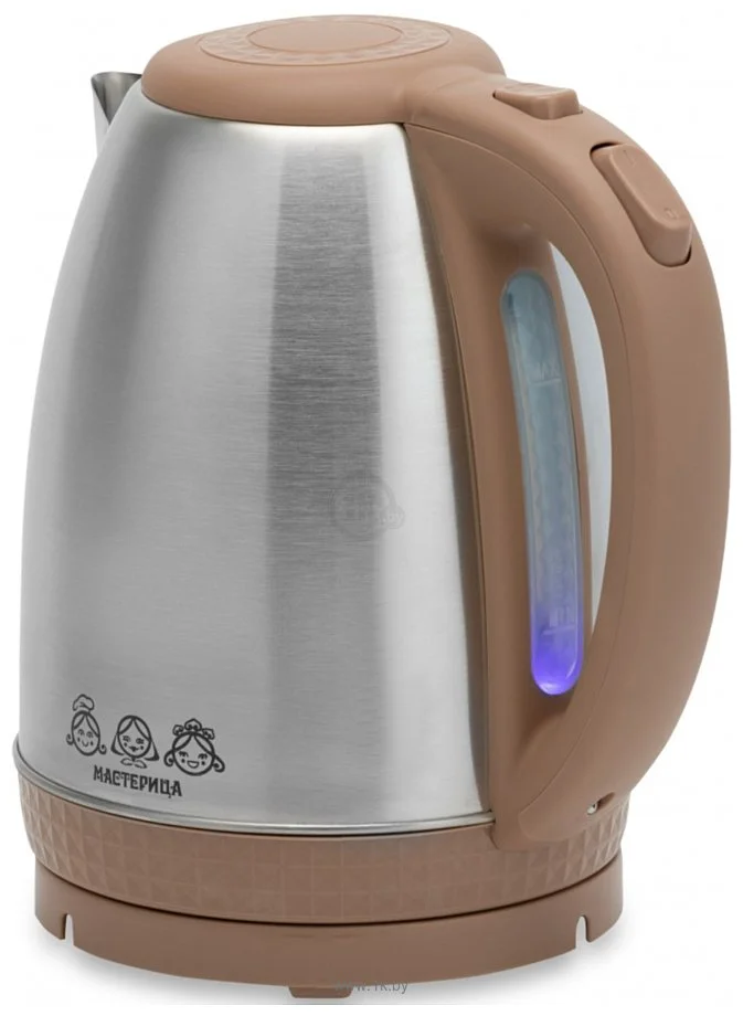 Чайник электрический Мастерица EK-1801М, дымчатый, 1,8л, нержавейка