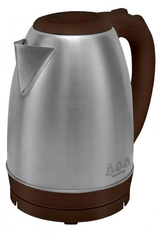 Чайник электрический Мастерица EK-1801М, шоколад, 1,8л, нержавейка