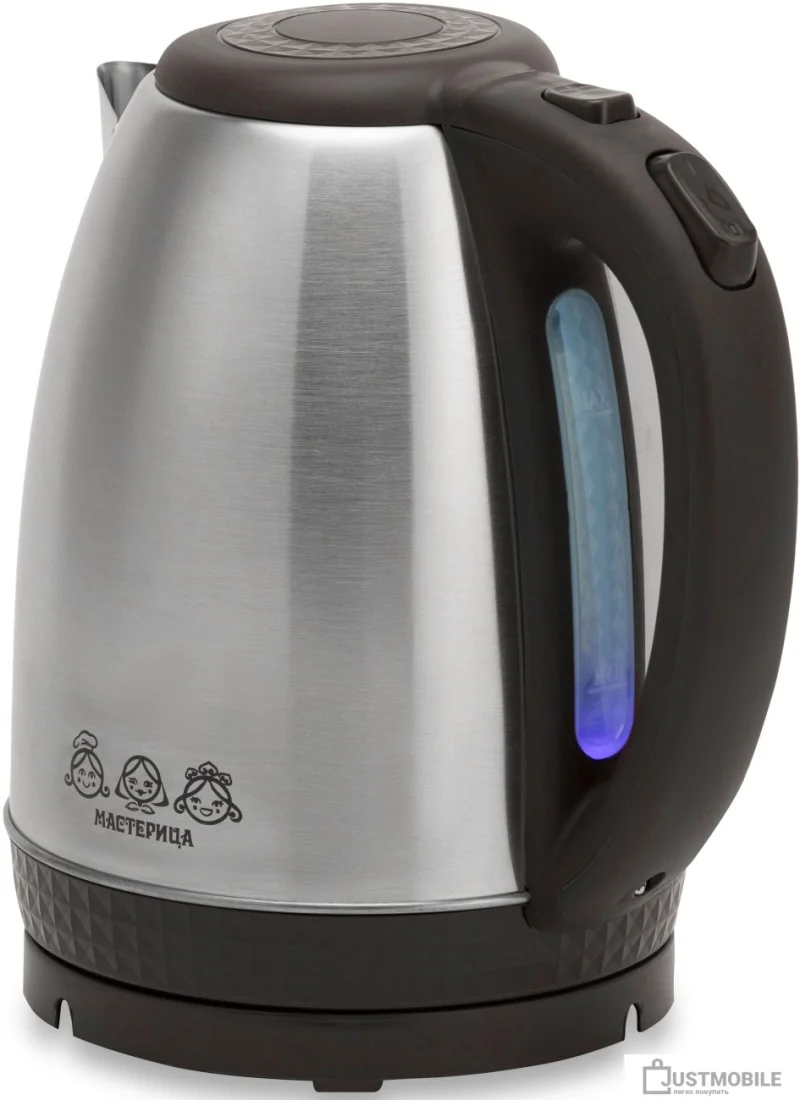 Чайник электрический Мастерица EK-1801М, шоколад, 1,8л, нержавейка