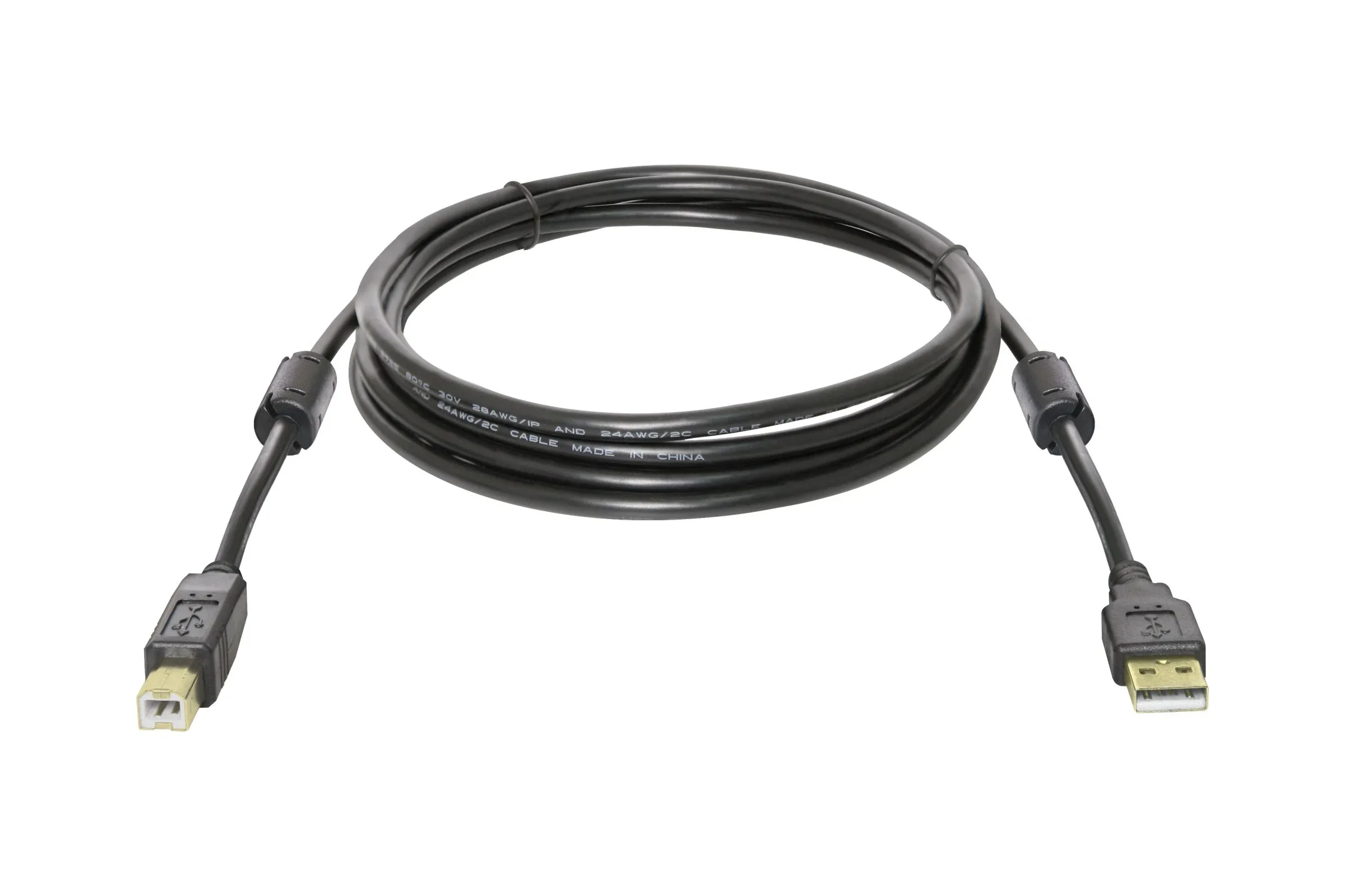 Defender Кабель USB 2.0 (AM) - USB 2.0 (BM), 30AWG, никель, для периферийных устройств (принтеры и другие), чёрный, 5м.