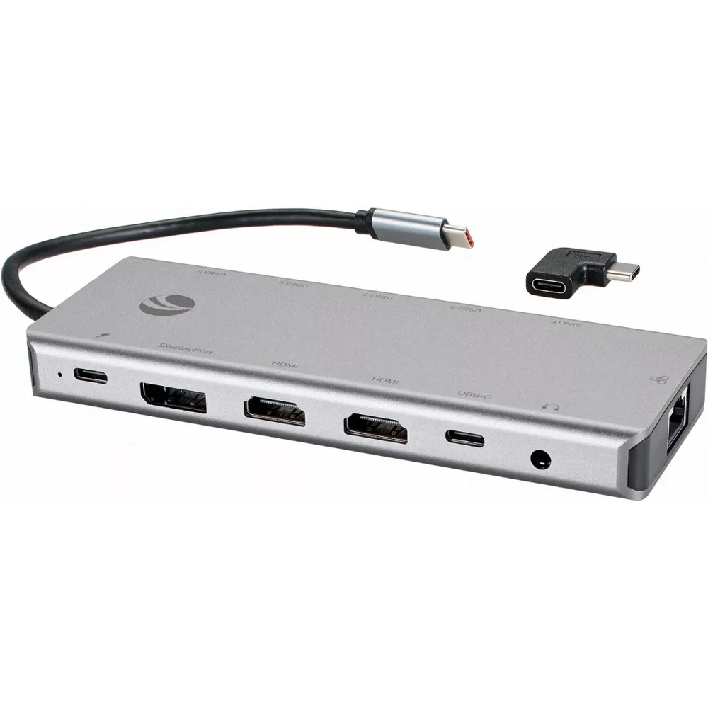 Адаптер TypeC -->(2HDMI+DP)4K*60Hz+3USB3.0+TC+USB2.0+RJ45+SD+TF+PD+audio+TCадаптер, VCOM <4706>