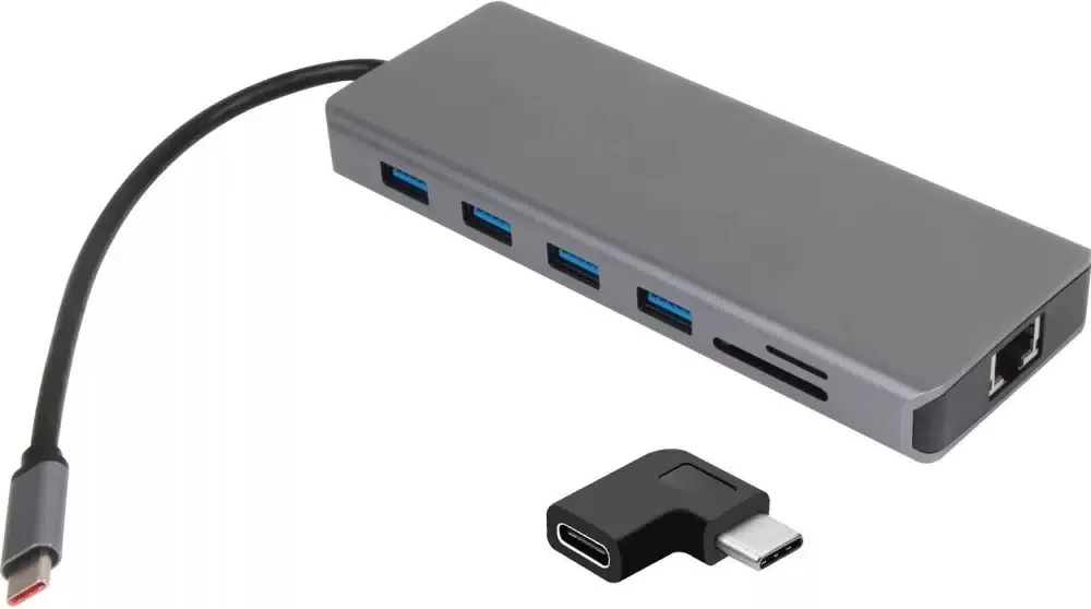 Адаптер TypeC -->(2HDMI+DP)4K*60Hz+3USB3.0+TC+USB2.0+RJ45+SD+TF+PD+audio+TCадаптер, VCOM <4706>