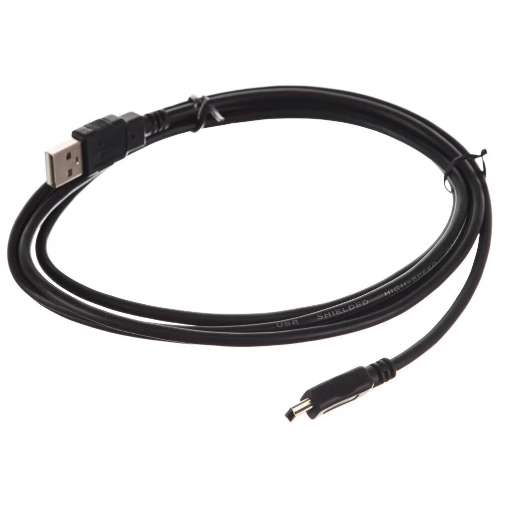 Кабель USB 2.0 A-->mini-B 5P (1,8м) чёрный TELECOM <TC6911BK-1.8M>