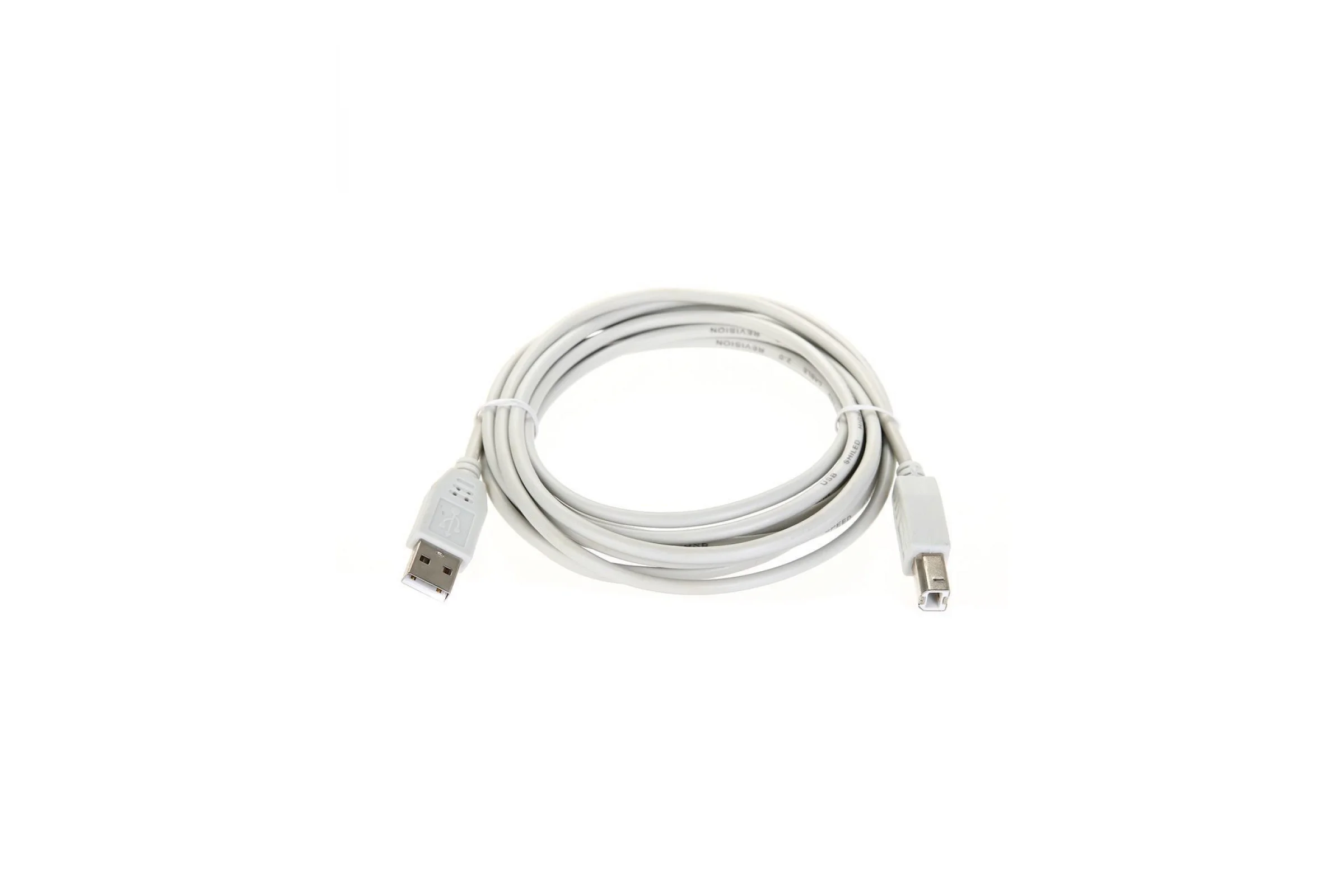 Кабель USB2.0  A-->B (3.0м) белый, Telecom.