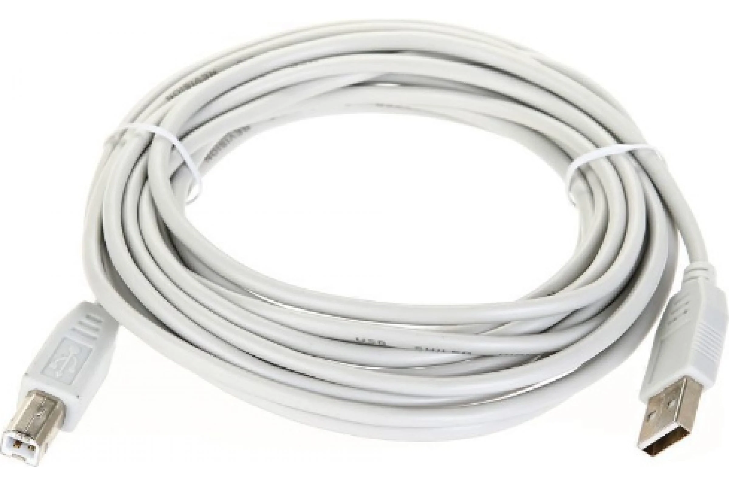 Кабель USB2.0  A-->B (5.0м) белый, Telecom.