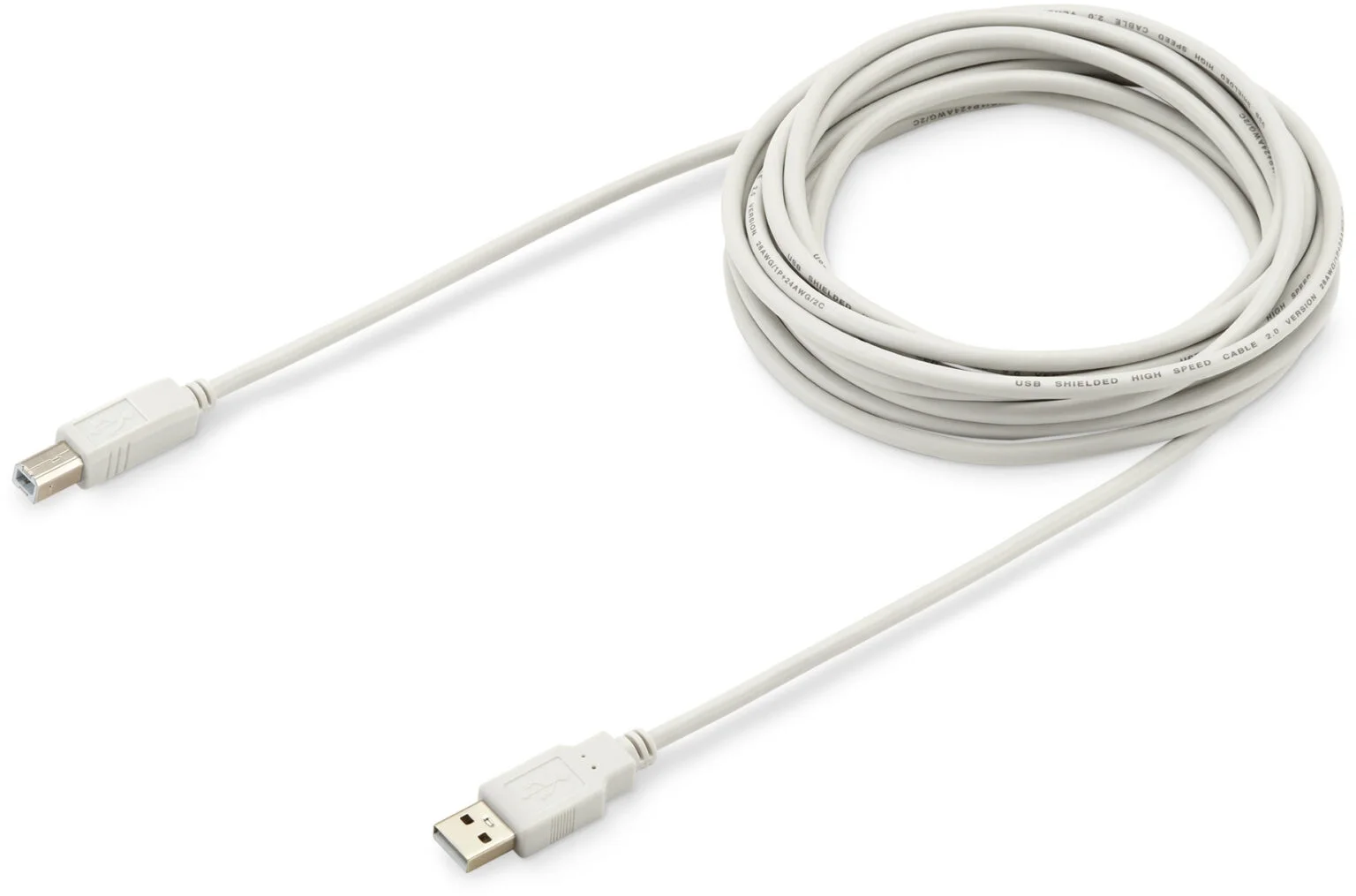 Кабель USB2.0  A-->B (5.0м) белый, Telecom.