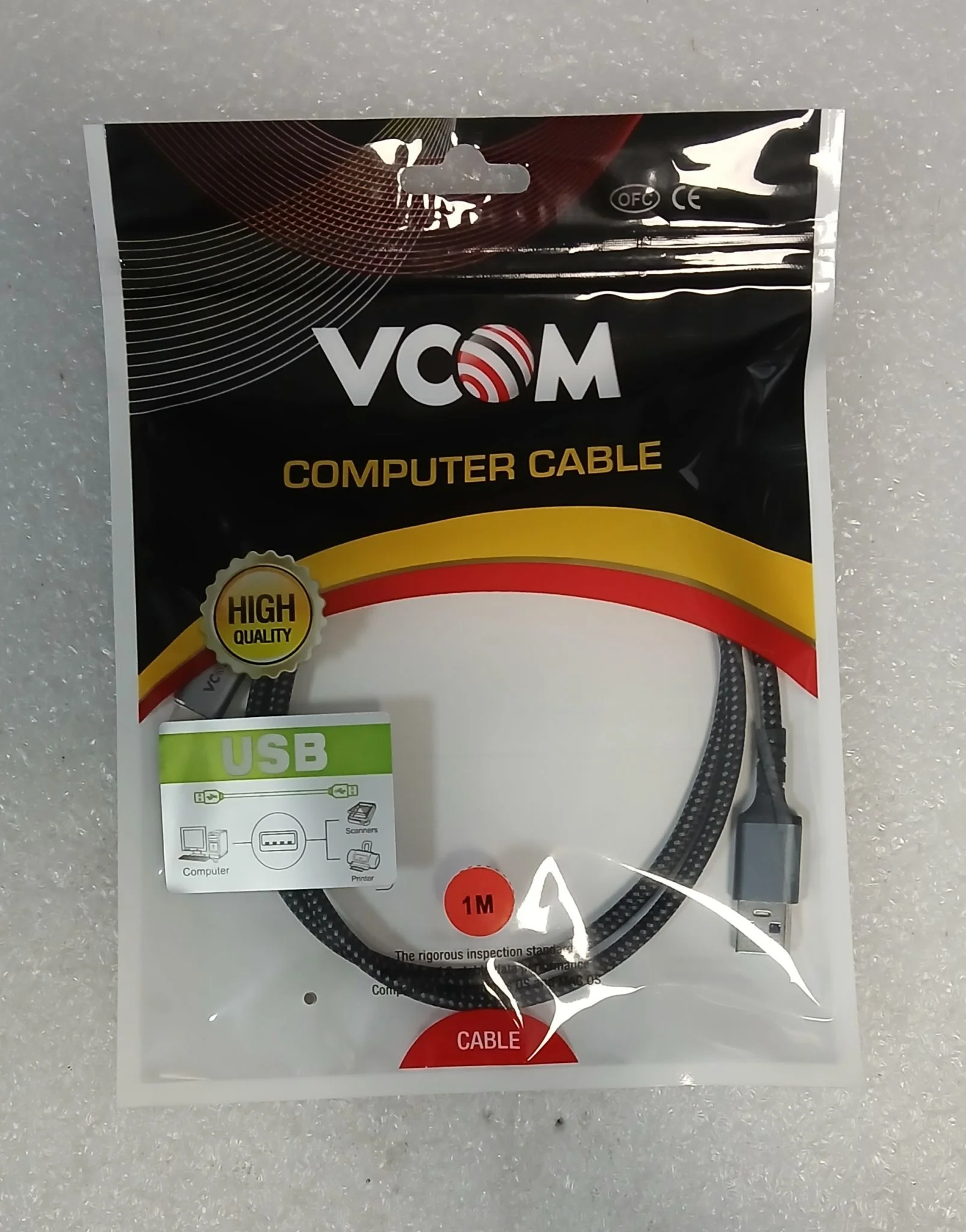 Кабель USB3.2 Gen2, AM->CM, 10Gbs, All Shell 2м VCOM <CU401M-2M>