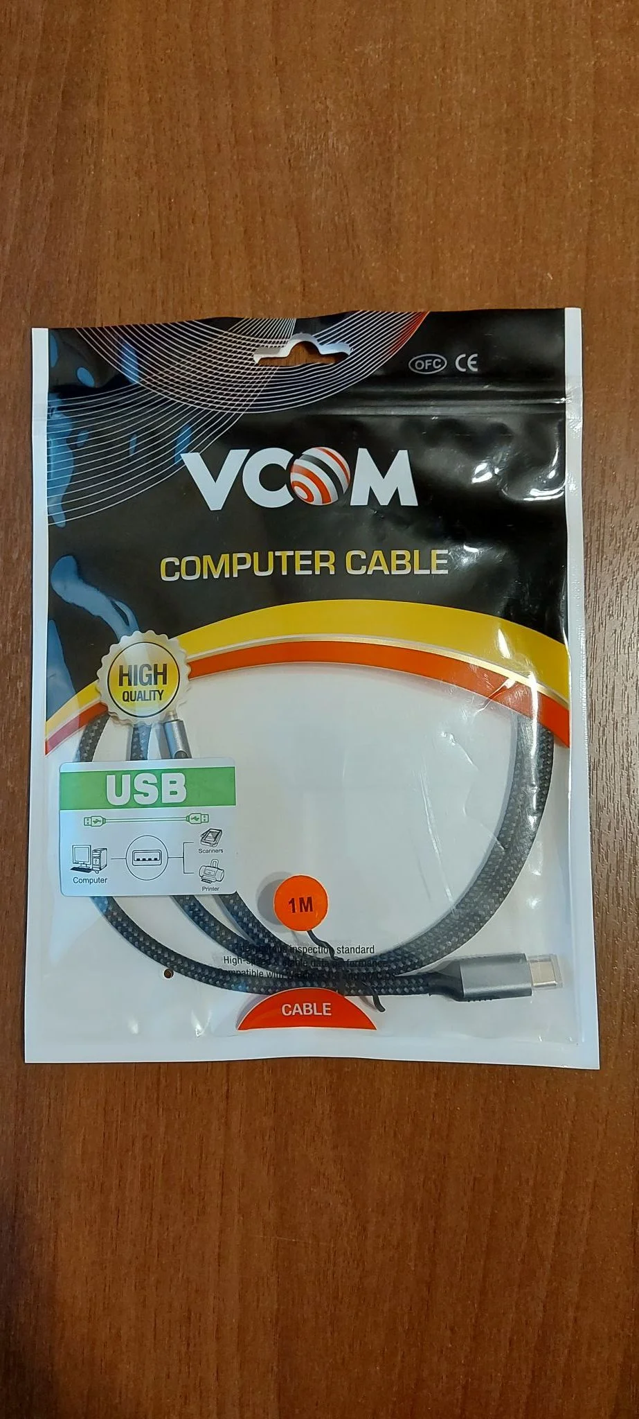 Кабель USB3.2 Gen2X2, CM->CM, 20Gbs, 100WT, 4KX60Hz, All shell, 1.8m  VCOM <CU420M-1.8M>