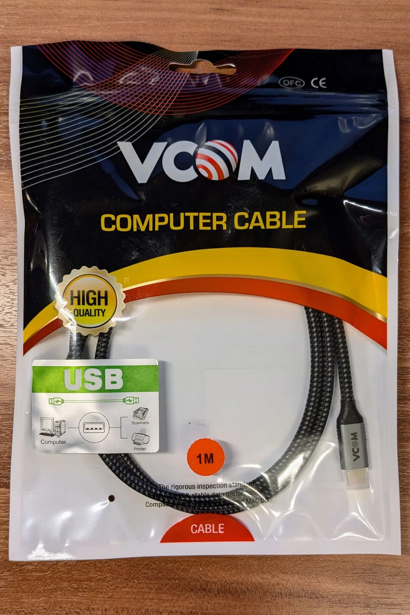 Кабель USB3.2 Gen2X2, CM->CM, 20Gbs, 100WT, 4KX60Hz, All shell, 1m  VCOM <CU420M-1M>