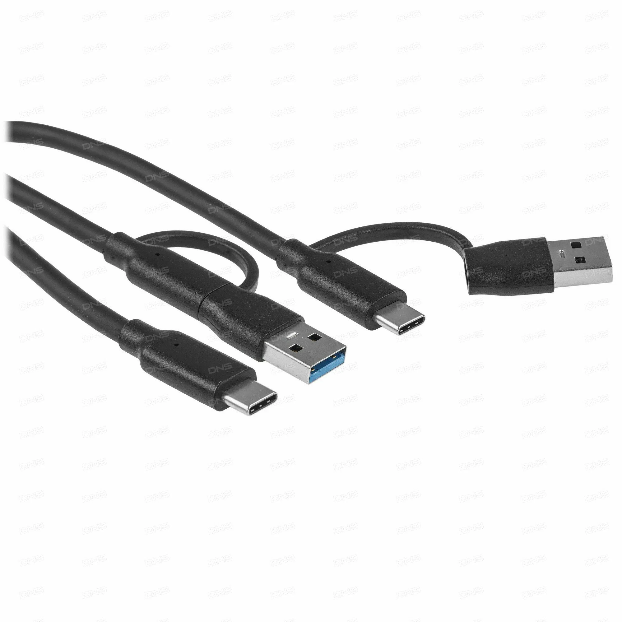 Кабель соединительный 2-in-1 USB-A/C to Type C,10Gbps, 0.3m медь Telecom <TUS716-0.3m>