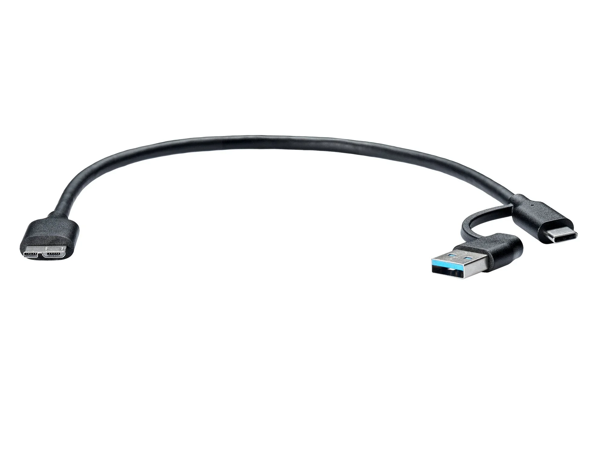Кабель соединительный 2-in-1 USBA+C to USB3.0 MicroBM 5Gbps, 0.3m медь Telecom <TUS714-0.3m>