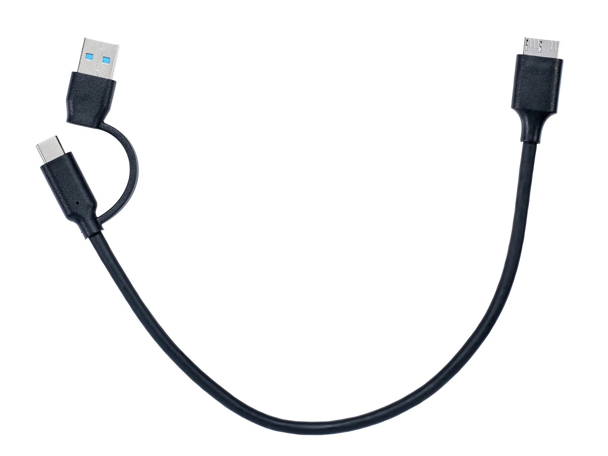 Кабель соединительный 2-in-1 USBA+C to USB3.0 MicroBM 5Gbps, 0.3m медь Telecom <TUS714-0.3m>