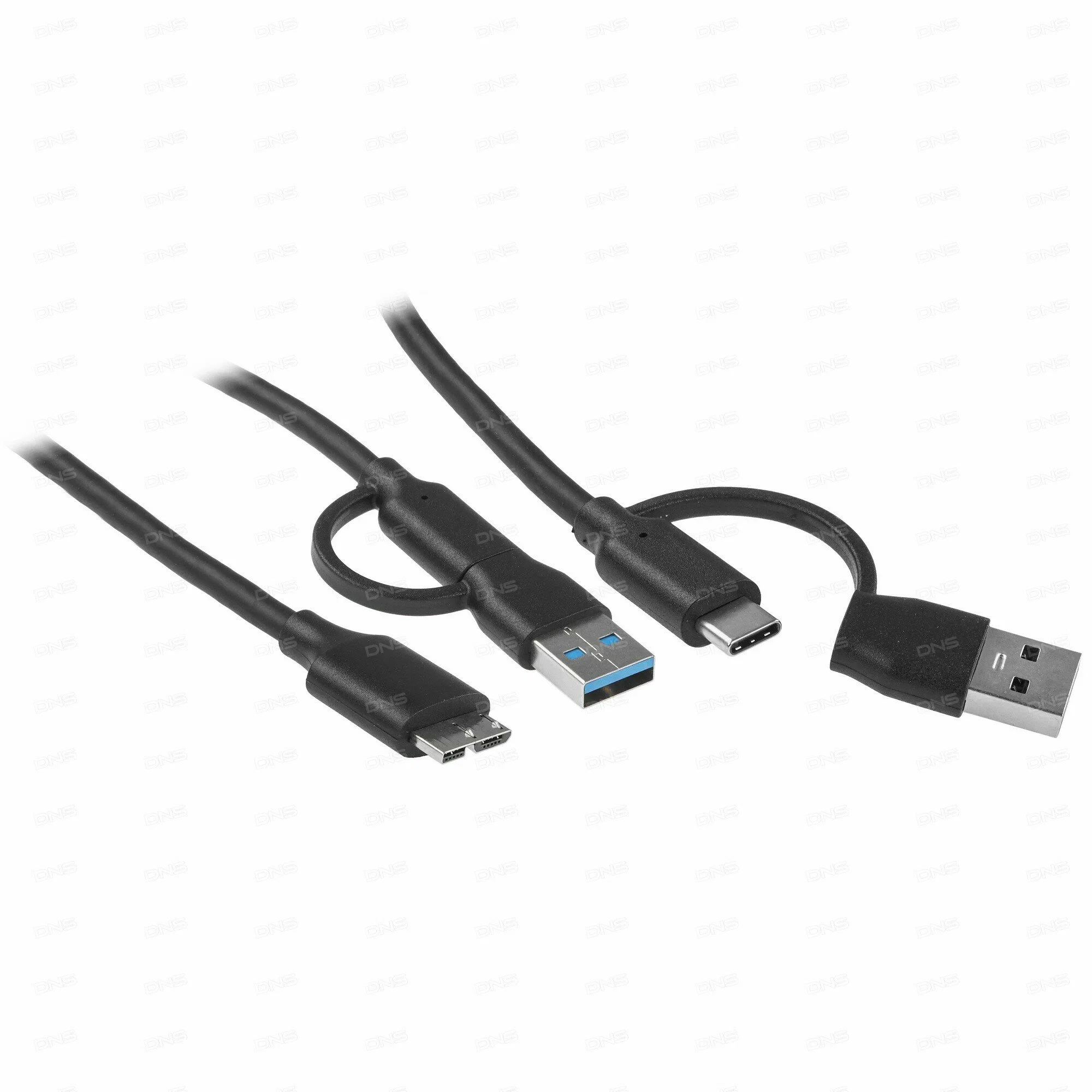Кабель соединительный 2-in-1 USBA+C to USB3.0 MicroBM 5Gbps, 0.3m медь Telecom <TUS714-0.3m>