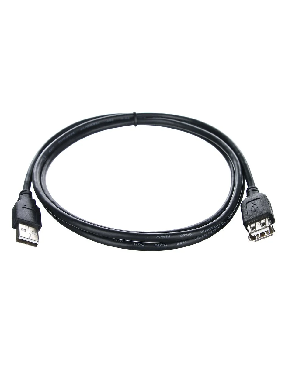 Кабель удлинительный TELECOM USB2.0 <Am-->Af> 1,5 м черный.