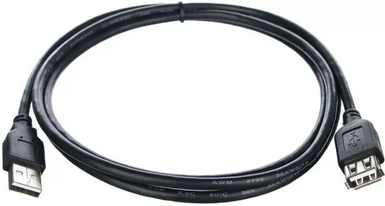 Кабель удлинительный TELECOM USB2.0 <Am-->Af> 1,5 м черный.