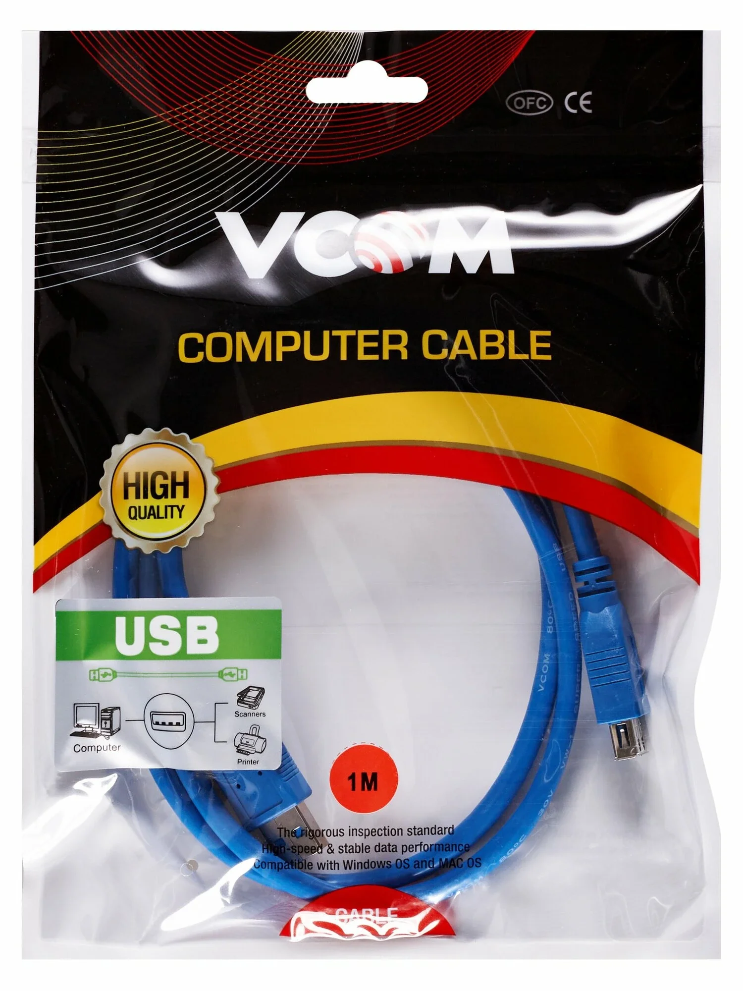 Кабель удлинительный USB3.0 Am-Af 1m медь VCOM (VUS7065-1M)