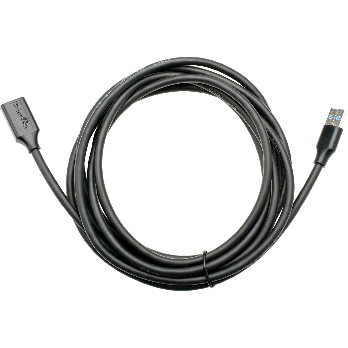 Кабель удлинительный USB3.0 Am-Af 3m Telecom черный