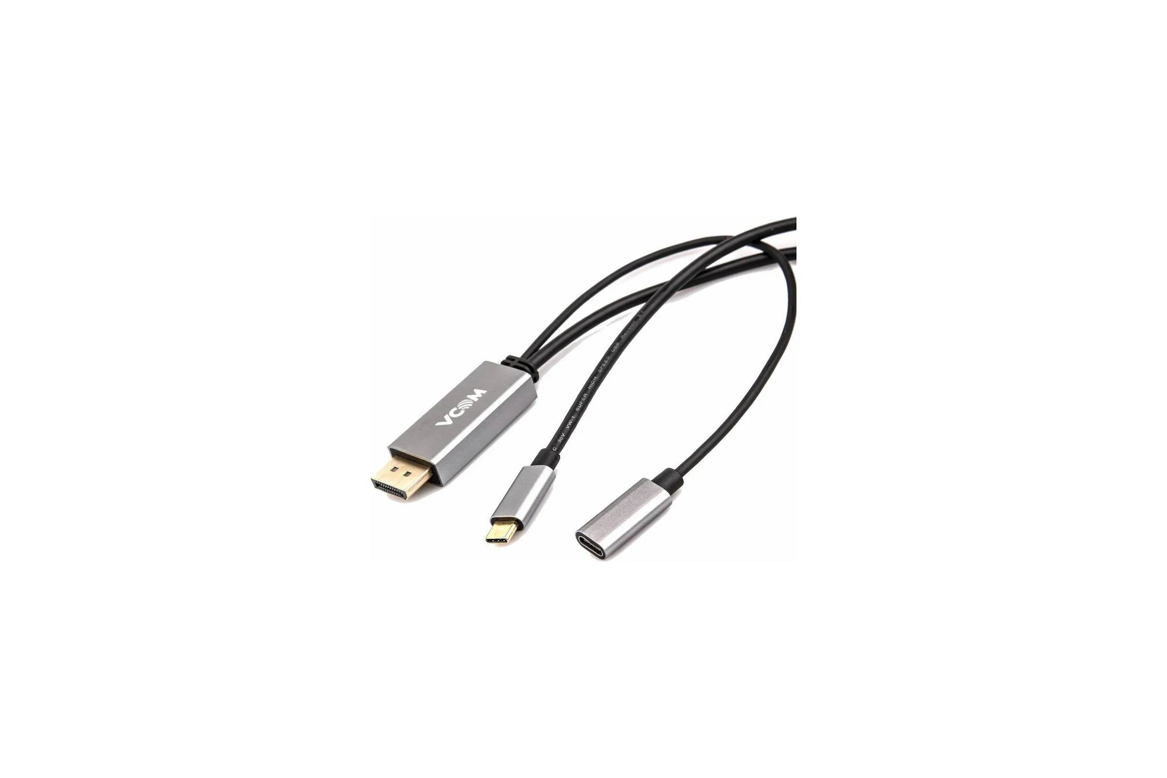Кабель-адаптер USB 3.1 Type-Cm --> DP(m) 4K@60Hz, 1.8m , Aluminium Shell,VCOM <CU422MC-1.8M>