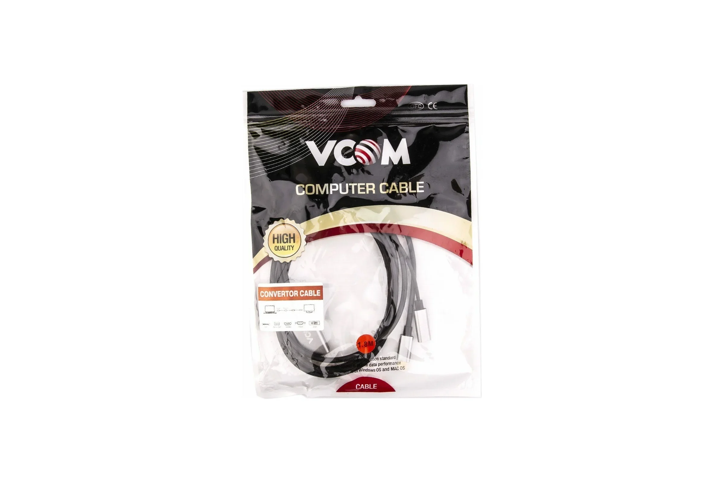 Кабель-адаптер USB 3.1 Type-Cm --> DP(m) 4K@60Hz, 1.8m , Aluminium Shell,VCOM <CU422MC-1.8M>