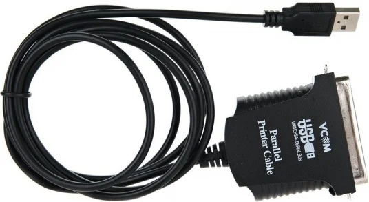 Кабель-адаптер USB A (вилка) -> LPT (прямое подключение к LPT порту принтера) VCOM <VUS7052>1.8м