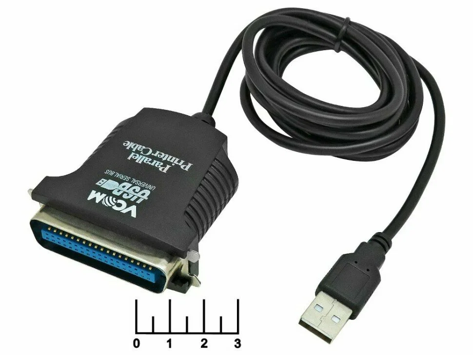 Кабель-адаптер USB A (вилка) -> LPT (прямое подключение к LPT порту принтера) VCOM <VUS7052>1.8м