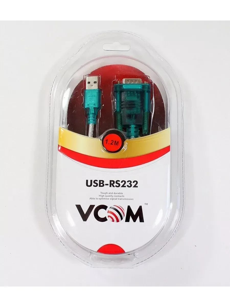 Кабель-адаптер USB Am -> COM port 9pin (добавляет в систему новый COM порт) VCOM <VUS7050> 1,2м.