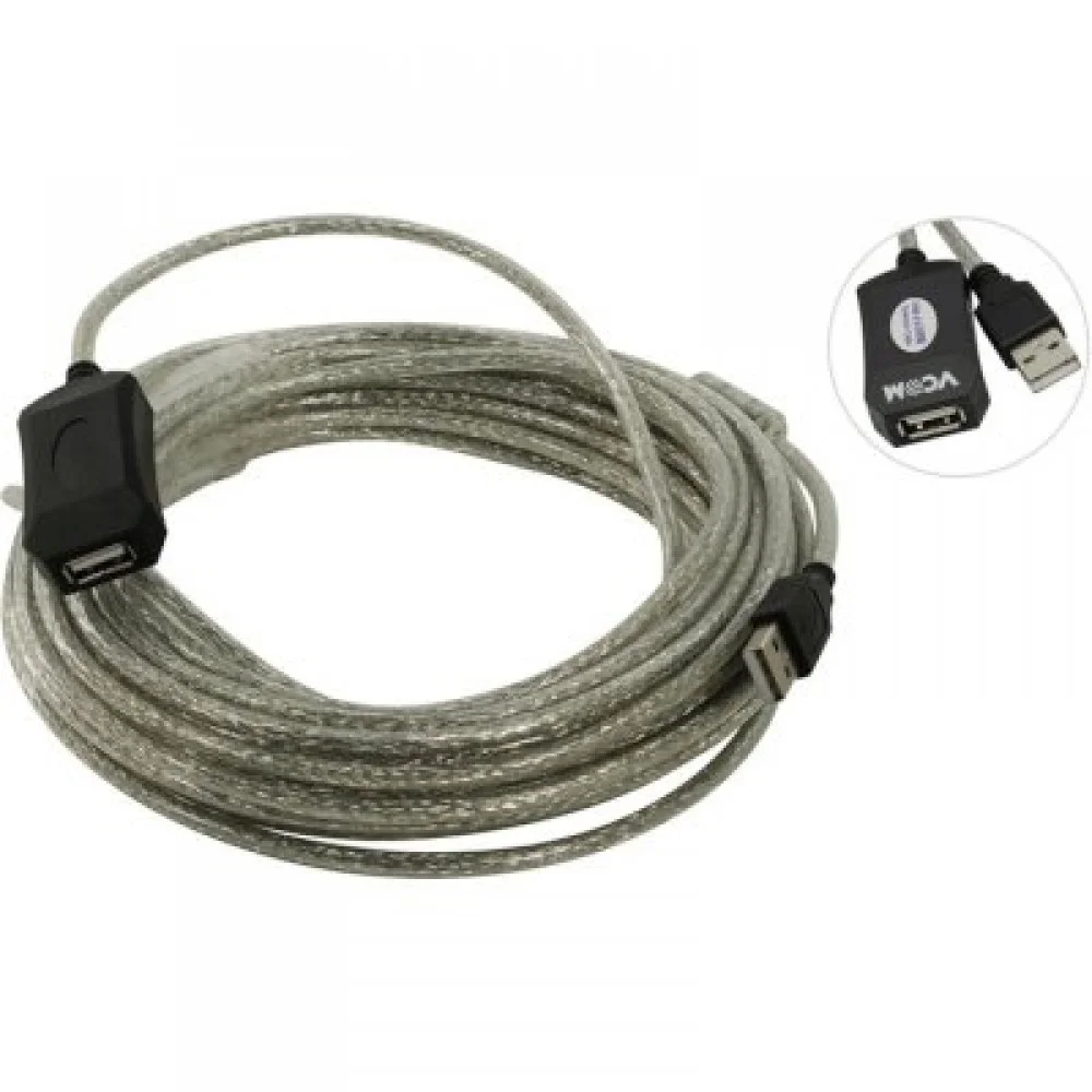 Кабель-адаптер USB2.0-repeater, удлинительный активный <Am-->Af> 10м VCOM <VUS7049>