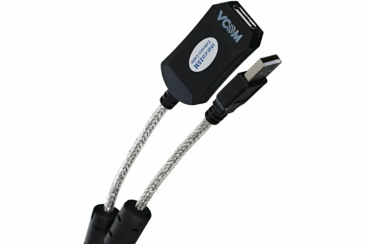 Кабель-адаптер USB2.0-repeater, удлинительный активный <Am-->Af> 15м VCOM <VUS7049>