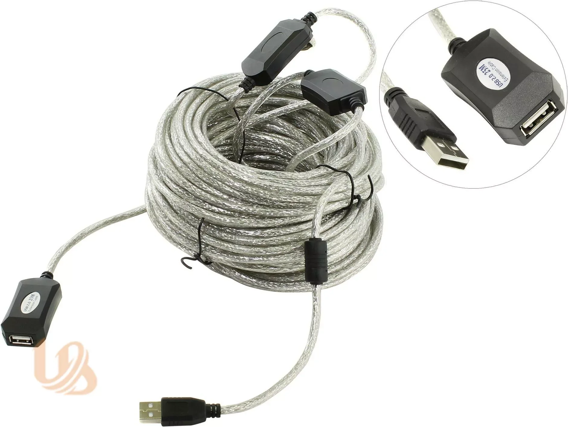 Кабель-адаптер USB2.0-repeater, удлинительный активный <Am-->Af> 50м медь iOpen <ACU823-50M>
