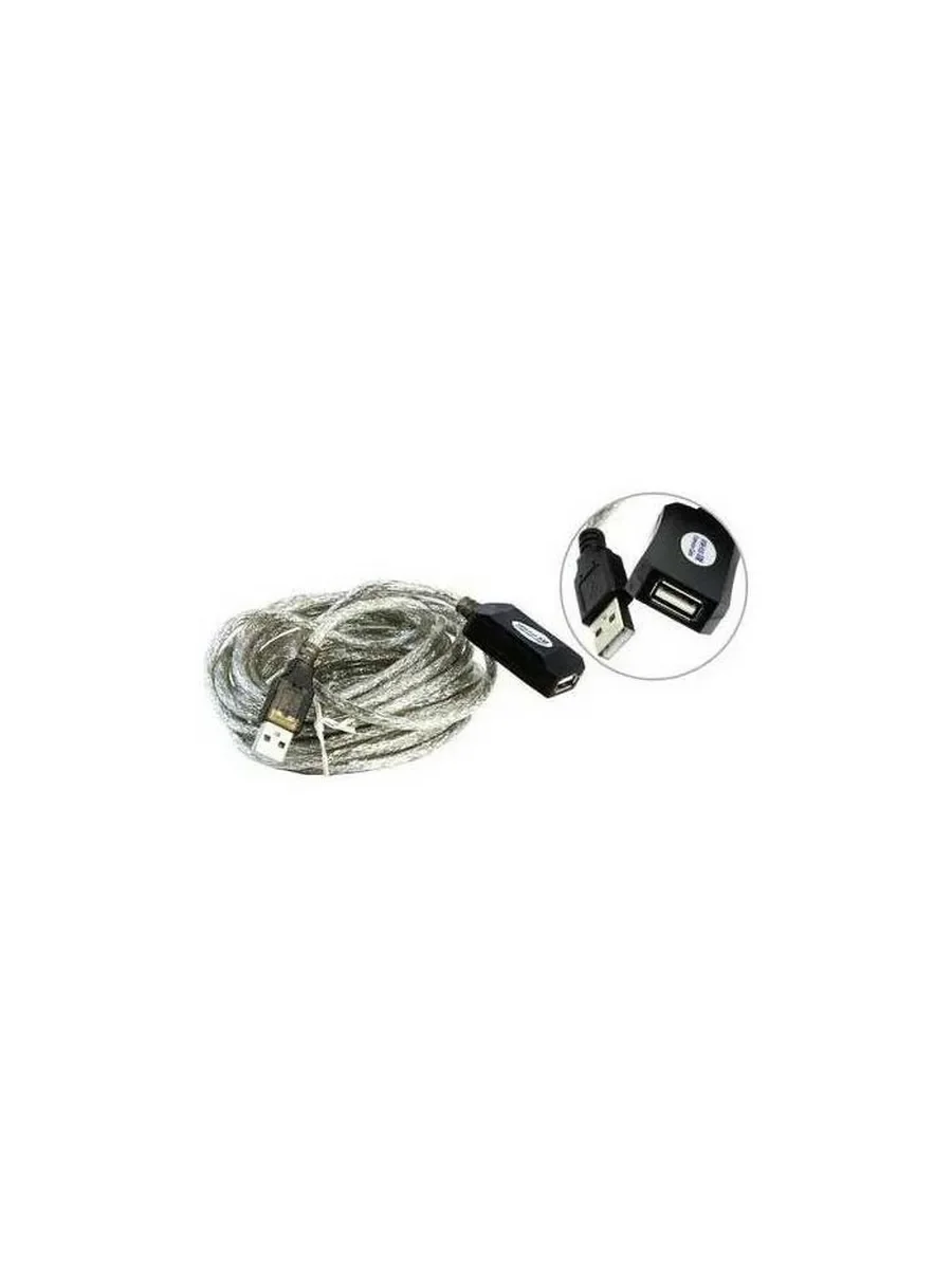 Кабель-адаптер USB2.0-repeater, удлинительный активный <Am-->Af> 5м Aopen/Qust <ACU823-5M>
