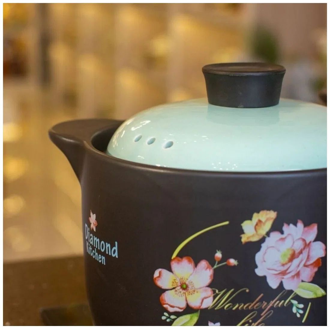 225-036 Кастрюля 6л. DIAMOND KITCHEN в под.уп.(х4)Керамика