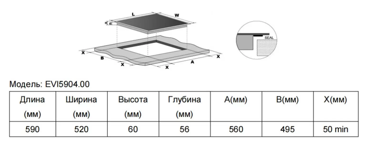Электрическая варочная панель De luxe IH3235P-T01 (EVI2902.00)