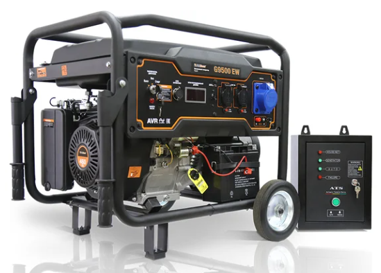 Генератор бензиновый "FoxWeld" Expert G9500 EW в комплекте с блоком автоматики (7,8 кВт-8,3 кВт, Л.с