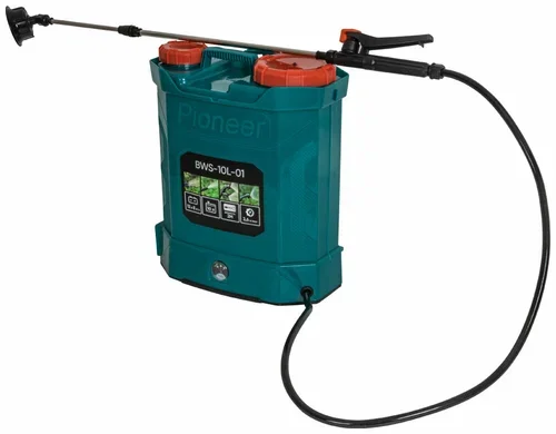 Опрыскиватель аккумуляторный Pioneer BWS-10L-01, 10л, 8000 мАч, давлен.0,15-0,4 Мпа. работа 4ч