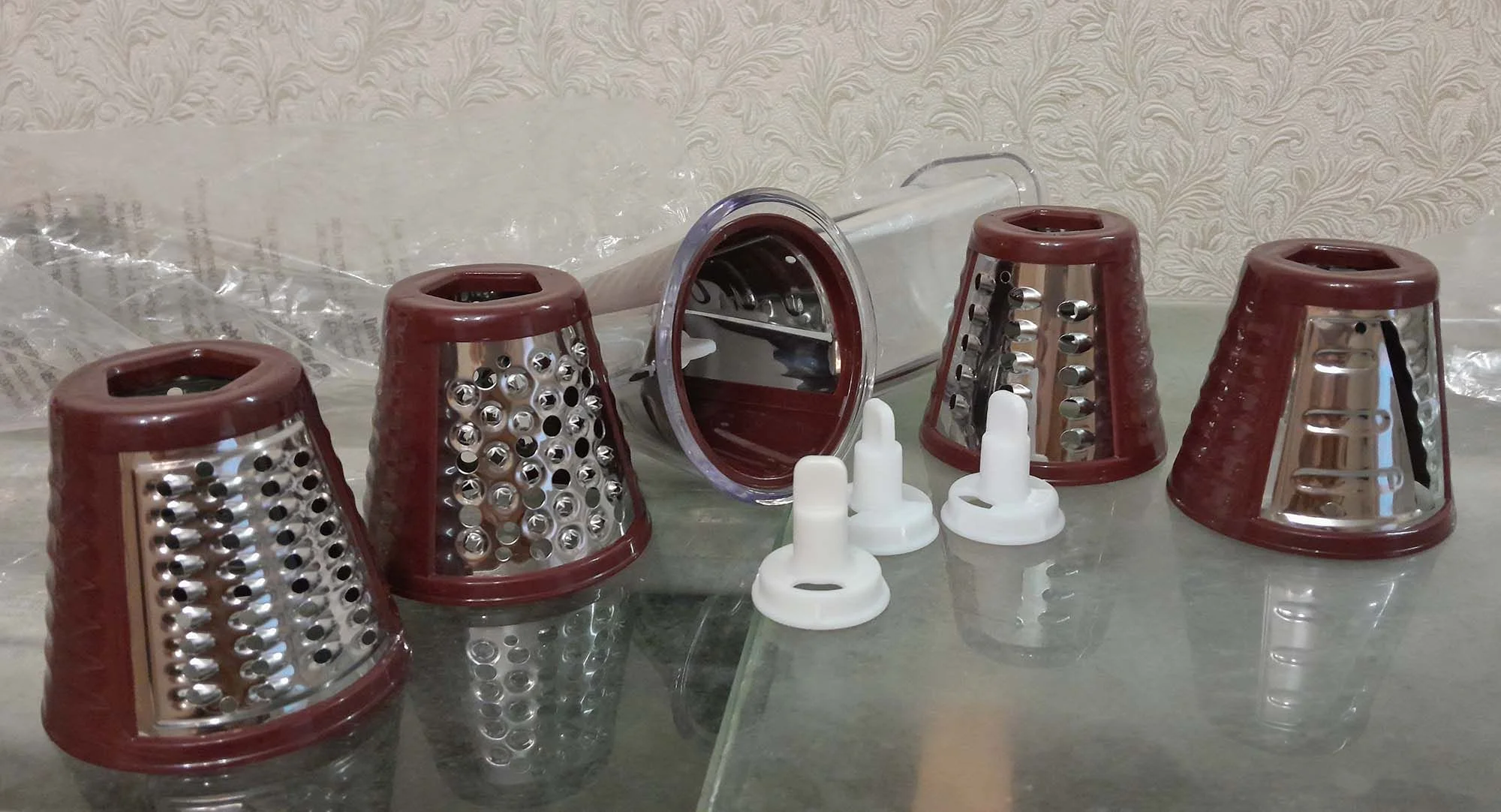 Мультирезка и овощерезка Oursson MS2051/DC, темная вишня