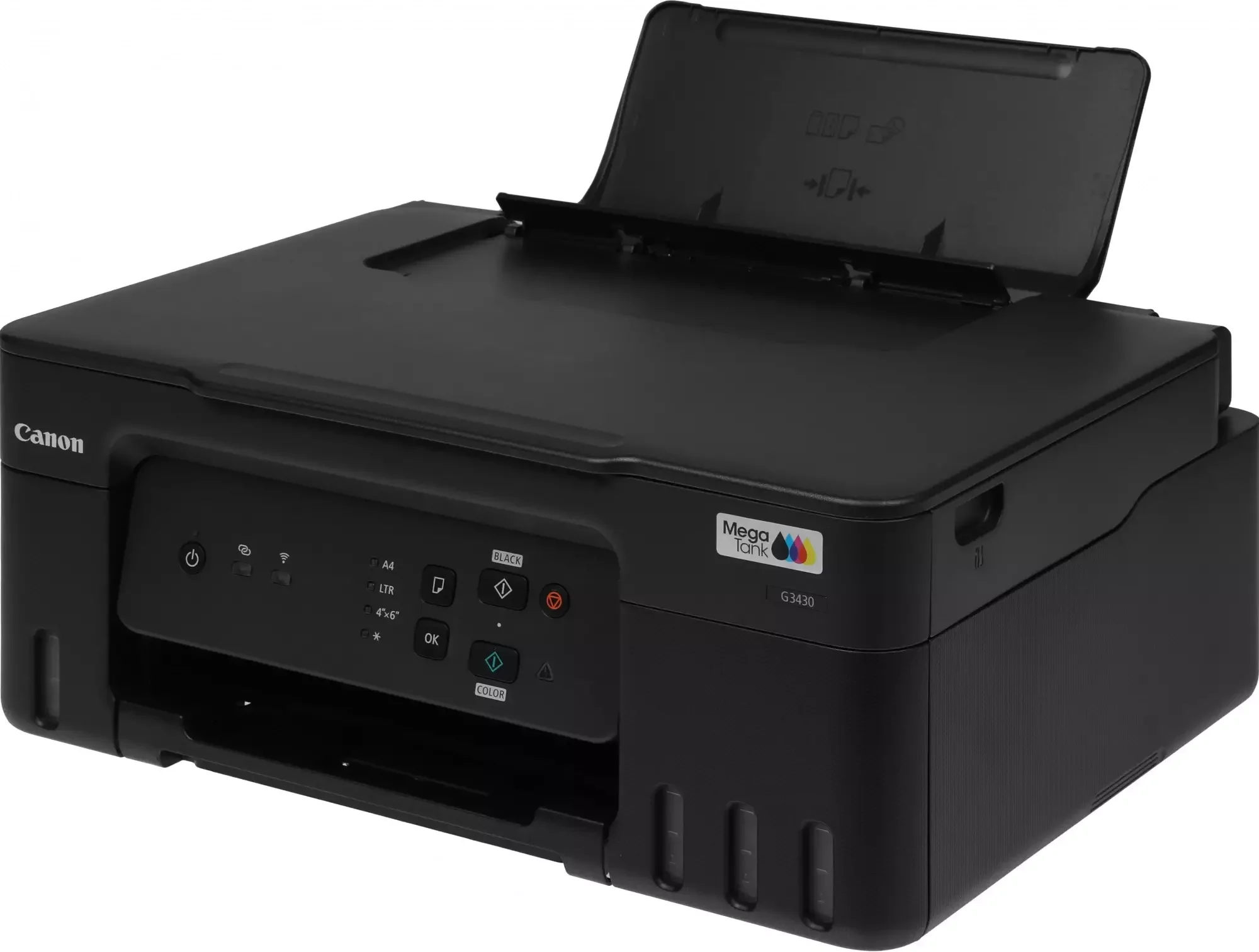 МФУ струйное Canon PIXMA G3430 (5989C009), A4, цветное, печ. 11 стр/мин. (ч/б) 6 стр/мин. (цвет), скан. до 3.16 стр/мин., 4800 x 1200 dpi (печать) 600