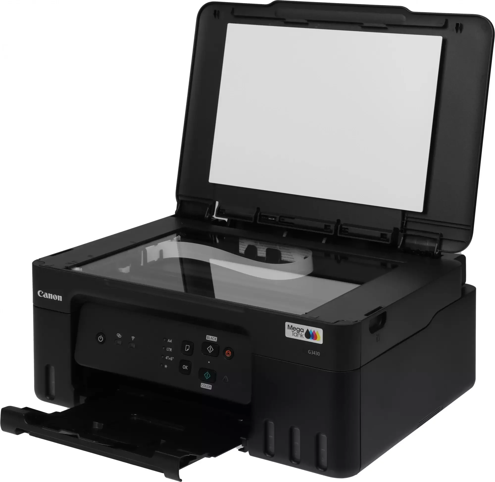 МФУ струйное Canon PIXMA G3430 (5989C009), A4, цветное, печ. 11 стр/мин. (ч/б) 6 стр/мин. (цвет), скан. до 3.16 стр/мин., 4800 x 1200 dpi (печать) 600