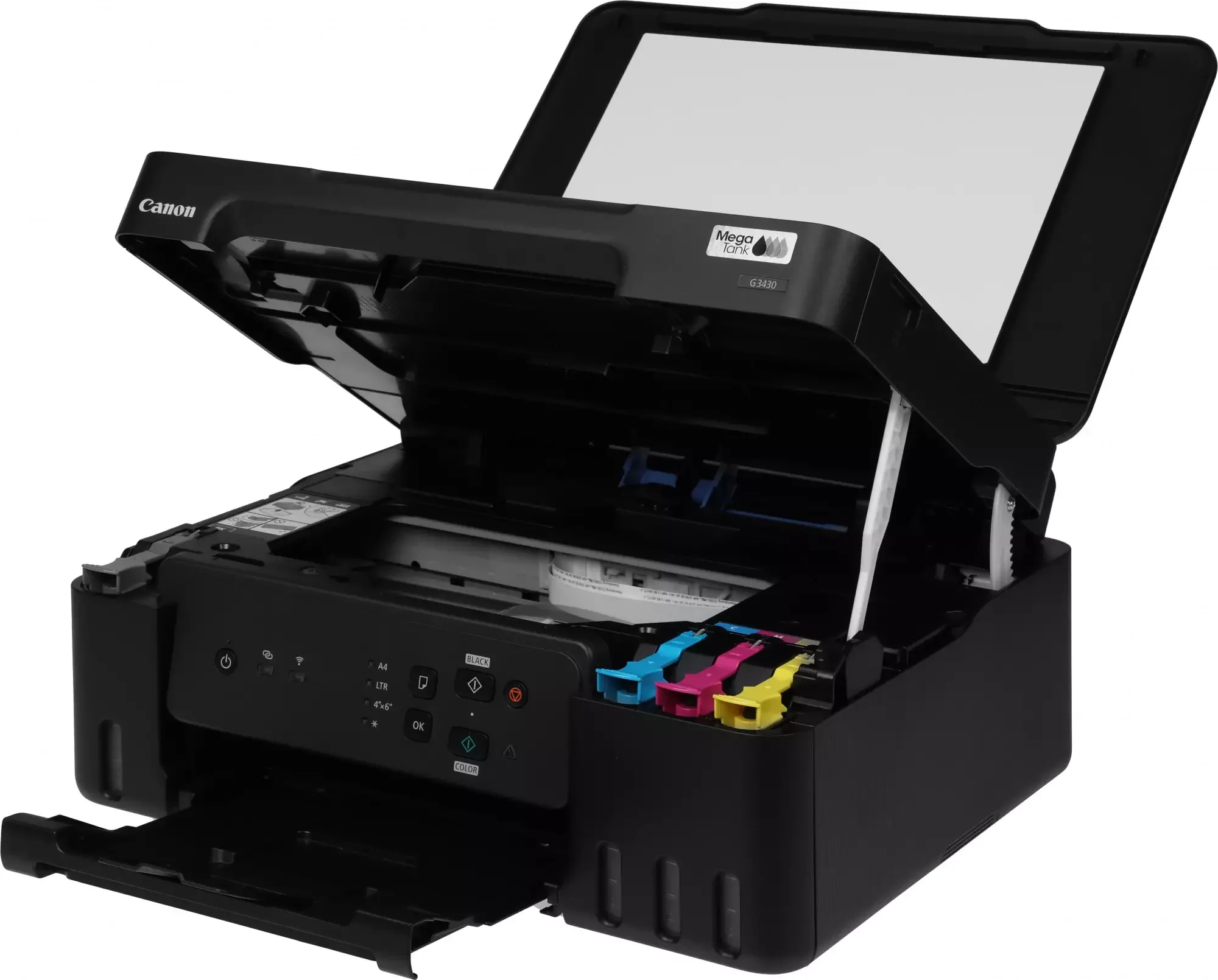 МФУ струйное Canon PIXMA G3430 (5989C009), A4, цветное, печ. 11 стр/мин. (ч/б) 6 стр/мин. (цвет), скан. до 3.16 стр/мин., 4800 x 1200 dpi (печать) 600