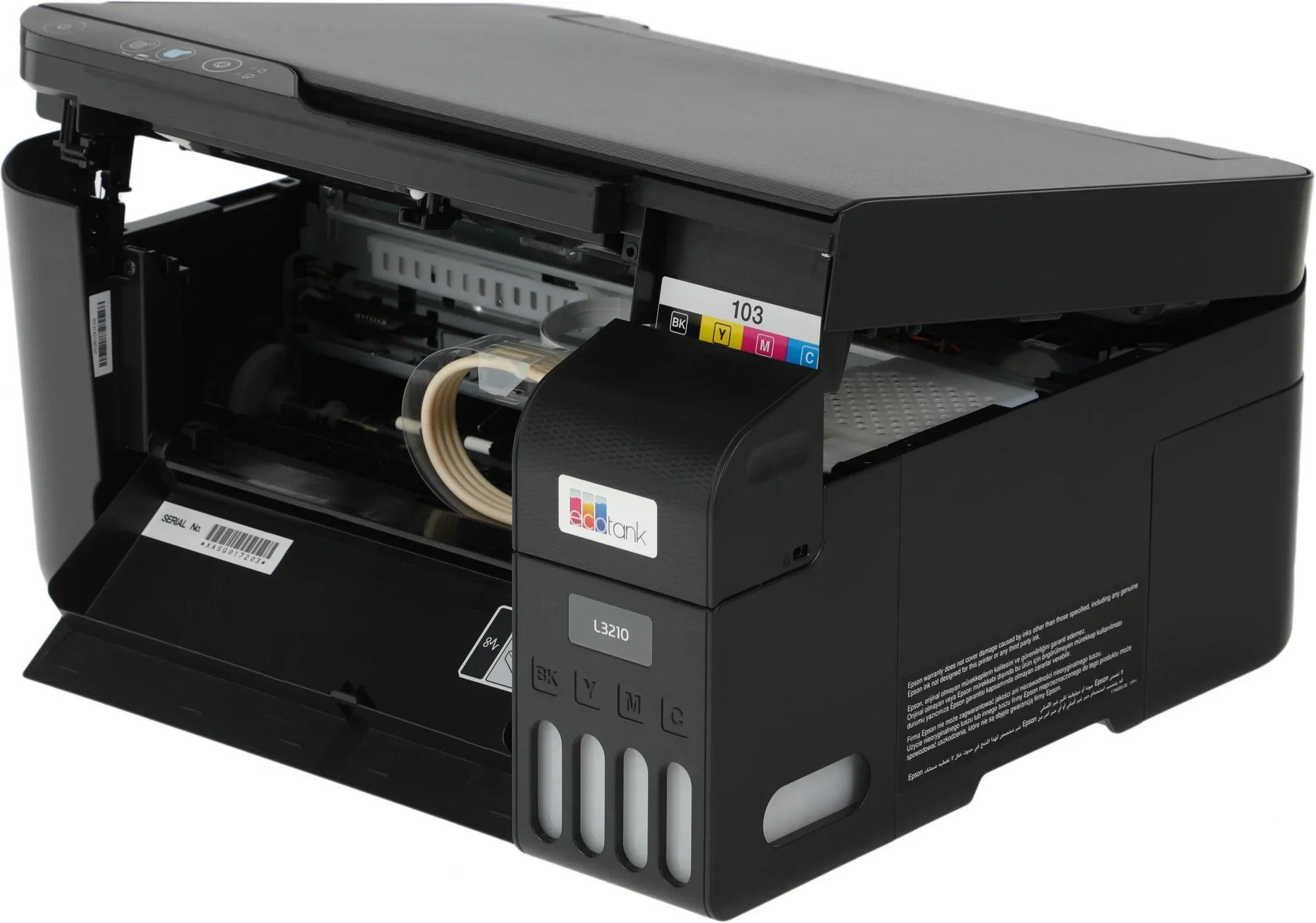 МФУ струйное Epson EcoTank L3210 (C11CJ68506/C11CJ68403/C11CJ68405/C11CJ68501/C11CJ68517), A4, цветной, печ. до 10 стр/мин. (ч/б) до 5 стр/мин. (цвет)