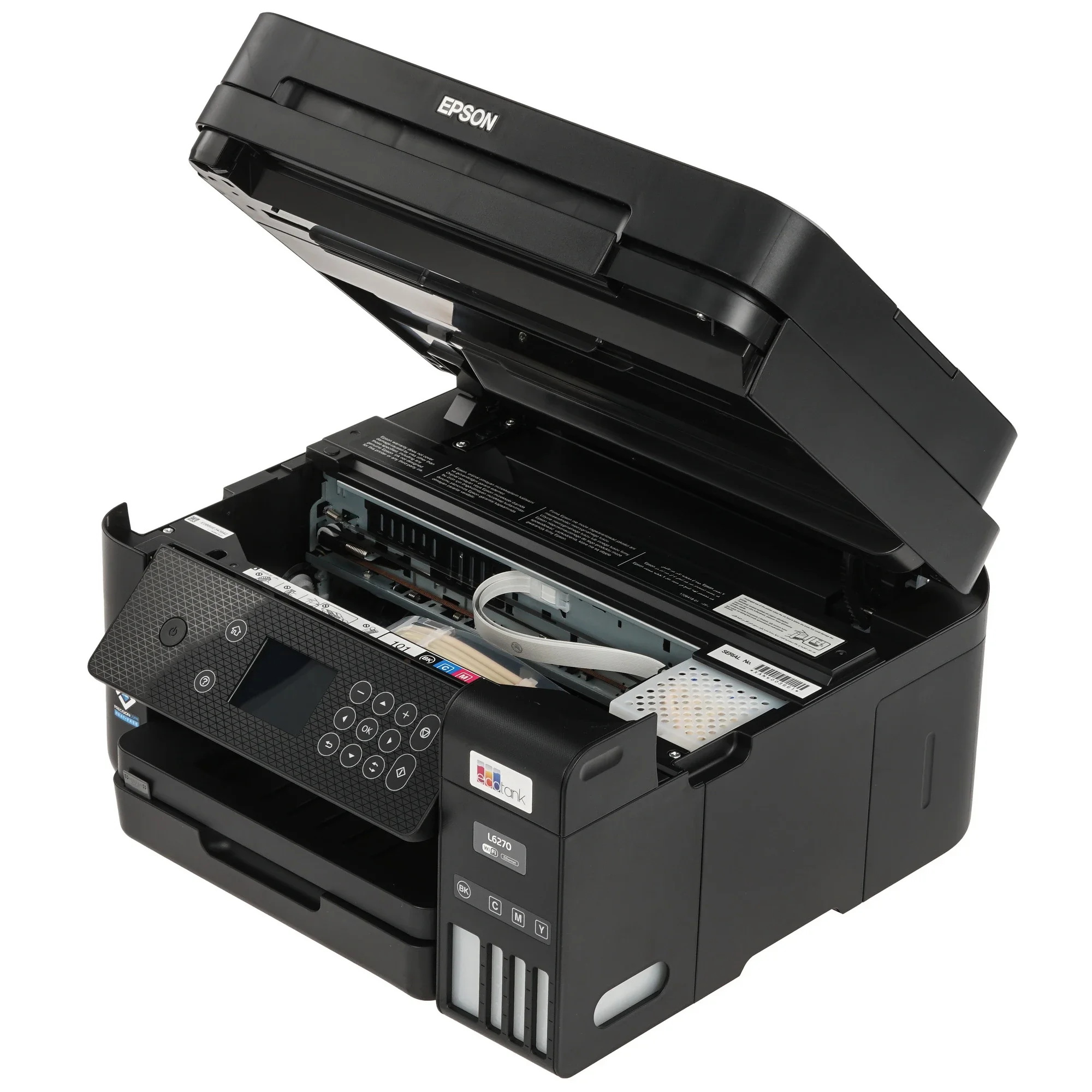 МФУ струйное Epson EcoTank L6270, A4, цветной, печ. до 33/15.5 стр/мин. (ч/б/цв.), 1200 x 4800 dpi (печ.), 1200x2400dpi (скан.), USB, RJ-45, Wi-Fi