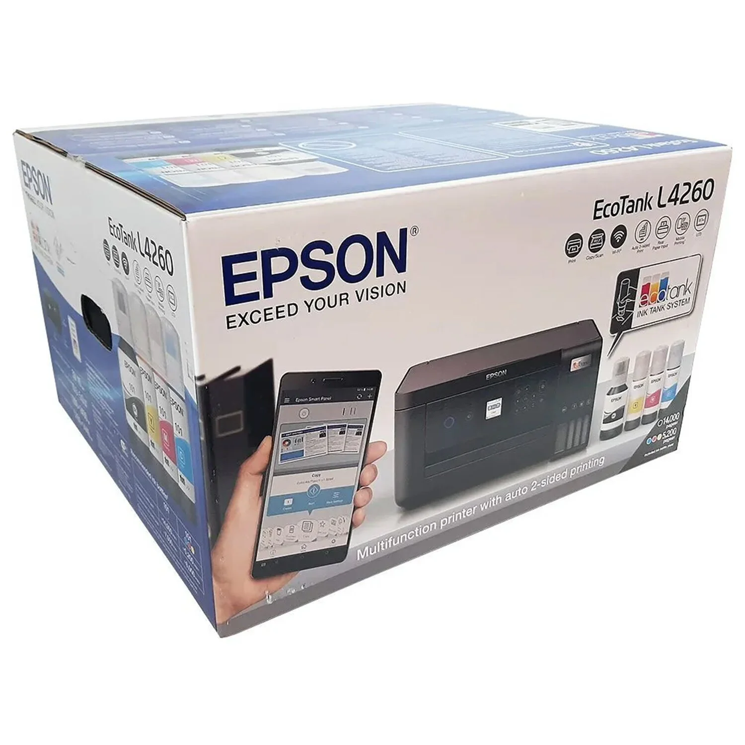 МФУ струйное Epson L4260 A4 Duplex WiFi USB белый