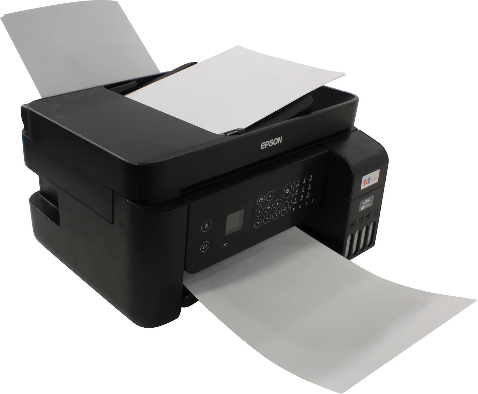 МФУ струйное Epson L5290 (C11CJ65512/C11CJ65508/C11CJ65407), A4, цветное, печ. до 33 стр/мин. (ч/б) до 15 стр/мин. (цвет), скан. до 12 стр/мин. (ч/б)