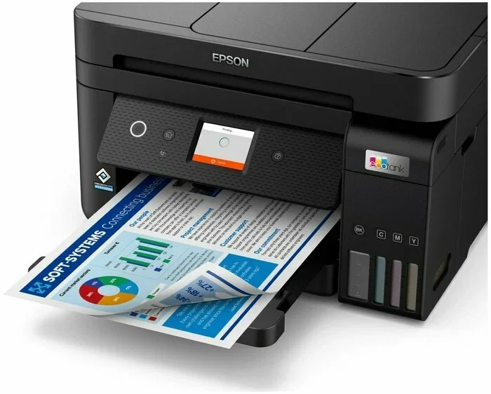 МФУ струйное Epson L6290, (C11CJ60505/C11CJ60405/C11CJ60507/C11CJ60408/C11CJ60406), А4, цветной, печ. до 15/8.5 стр/мин., 4800x1200 dpi (печ.), 1200 x