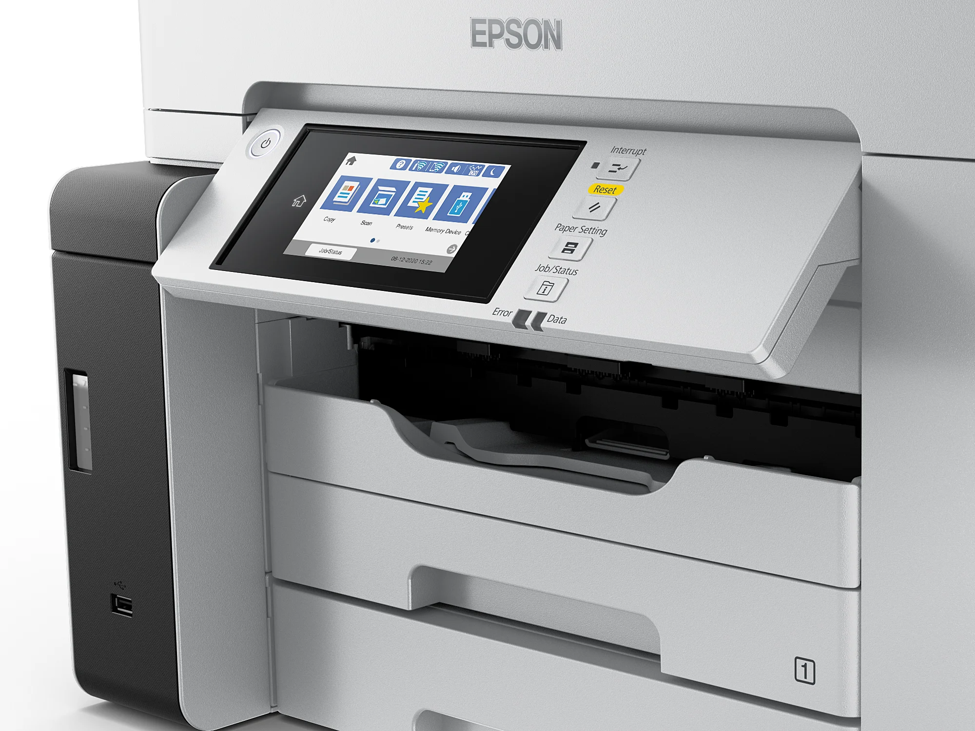 МФУ струйное EPSON M15180 (C11CJ41408), A3+, ч/б, печ. до 25 стр/мин., скан. до 26 стр/мин., 4800 x 1200 dpi (печать) 1200x1200dpi, USB, RJ-45, Wi-Fi,