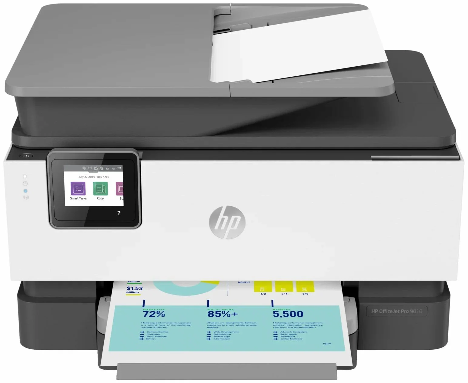 МФУ струйное HP OfficeJet Pro 9013 AiO Printer, A4, цветной, печ. до 32/18 стр/мин. (ч/б/цв.), скан. до 8 стр/мин., 1200 x 4800 dpi (печ.), 1200x1200d