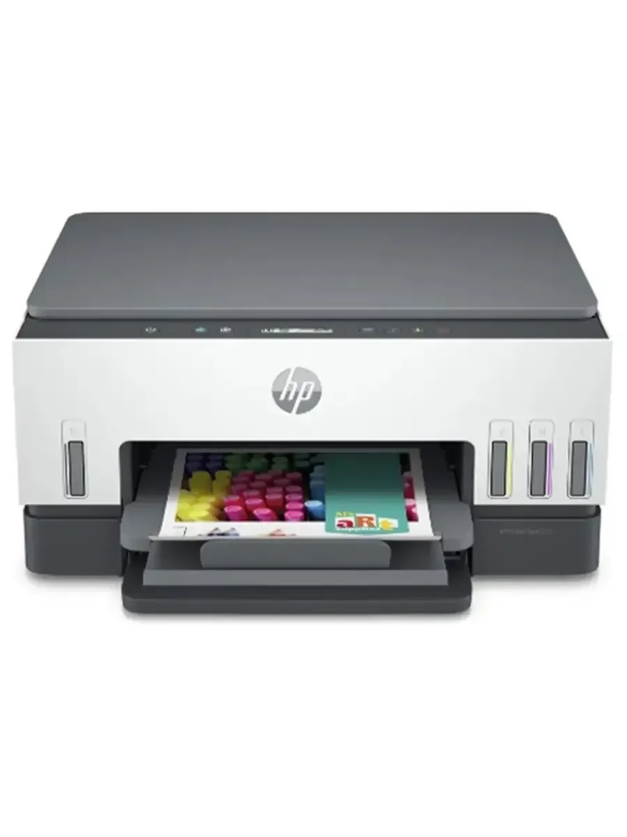 МФУ струйное HP Smart Tank 670, A4, цветной, печ. до 12 стр/мин., 4800x1200 dpi (печ.), 1200x1200 dpi (скан.), Bluetooth, USB Type-A, Wi-Fi